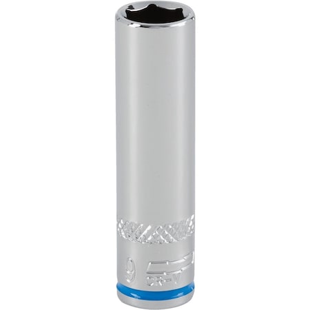 Channellock 1/4 In. Drive 9 mm 6-Point Deep Metric Socket 350850